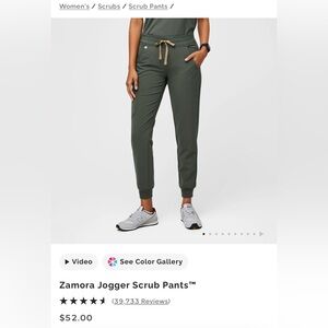 FIGS Moss Catarina Top (L) and Zamora Bottoms (L petite)